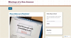 Desktop Screenshot of generationjonesmusings.com